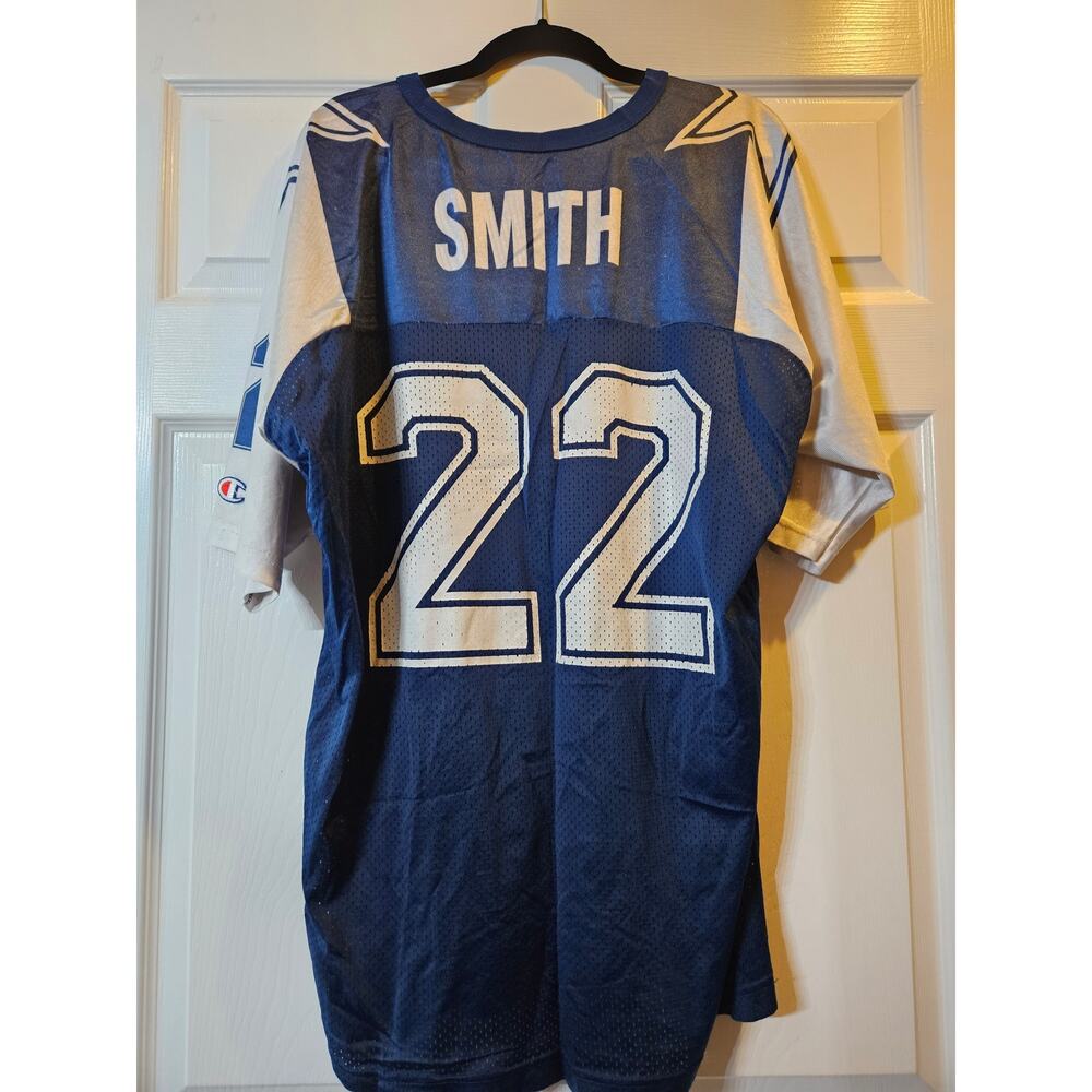 Vintage Champion Emmitt Smith Dallas Cowboys #22 Jersey Size 48 USA L - Picture 6 of 8